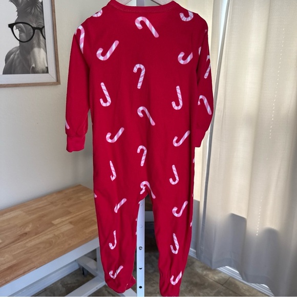Old Navy Kids Candy Cane Print Performance Fleece Onepiece Unisex Size 2T - Picture 5 of 10